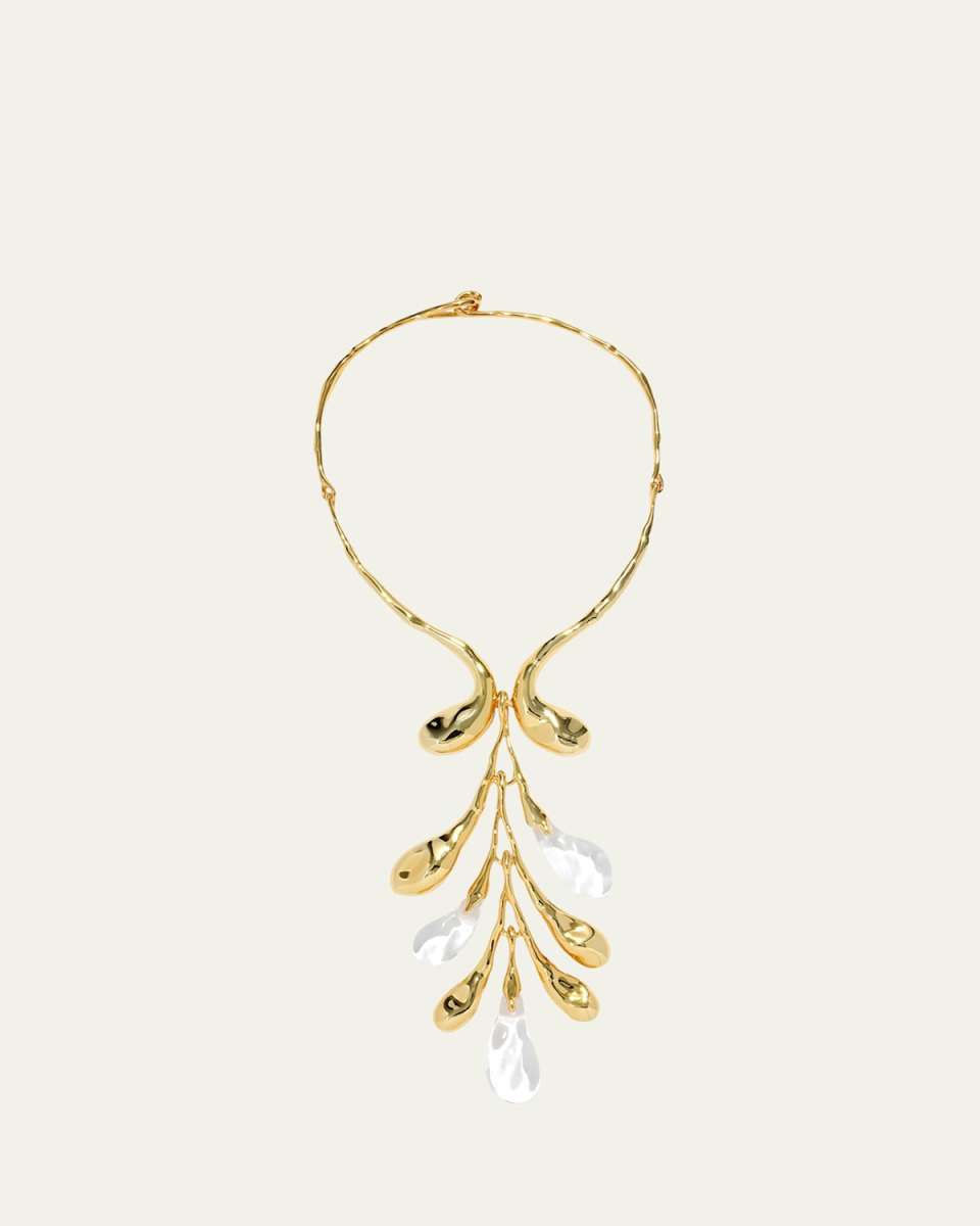 Liquid Lucite Sapling Collar Necklace